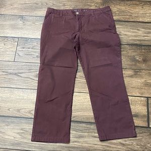 Riders by Lee Everyday Chino plum colored pants